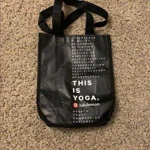 Red and black Lululemon bags